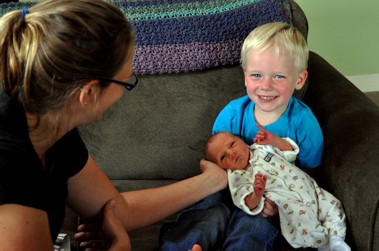 Ashton Wants to Introduce His New Baby Brother by Weezilou