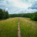 Dramatic skies over the bike trail.