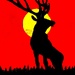 Stag in the sun (acrylic painting)
