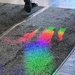Steps with rainbow