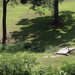 Footbridge crossing a creek
