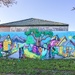 A lovely colurful street scene as mural.