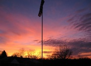 13th Feb 2011 - Evening sky with flag
