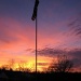 Evening sky with flag by mittens