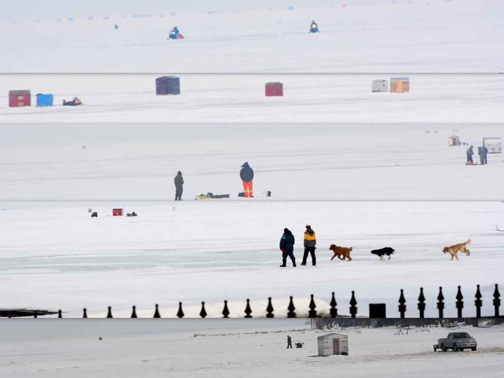 Ice fishing by bruni