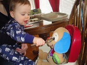 6th Feb 2011 - Brady feeding his puppy