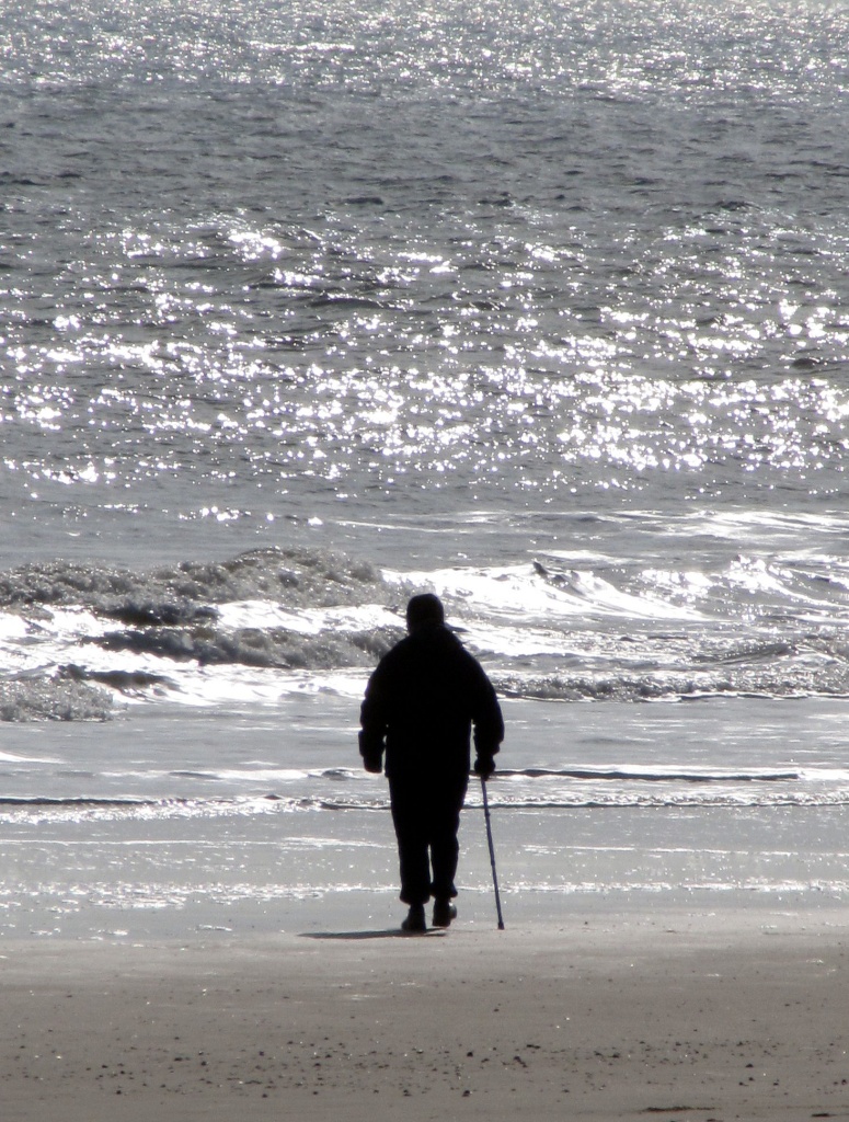 Old Man On Gorleston Beach by itsonlyart