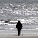 Old Man On Gorleston Beach by itsonlyart