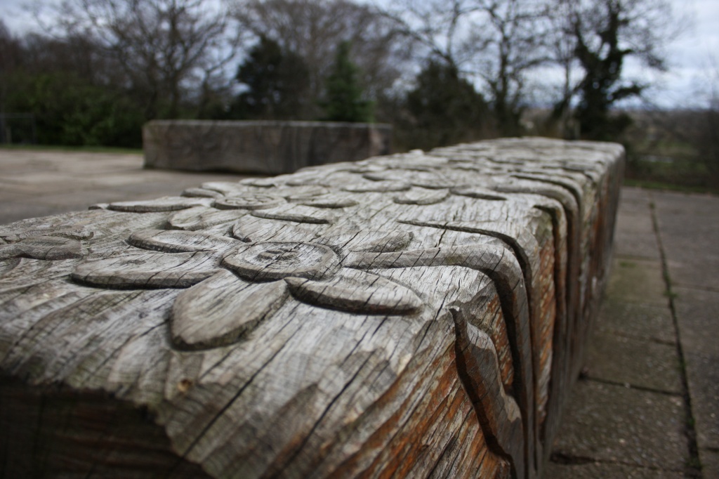 Carved Solid Wood Bench by natsnell