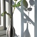 rose in striped vase by miranda