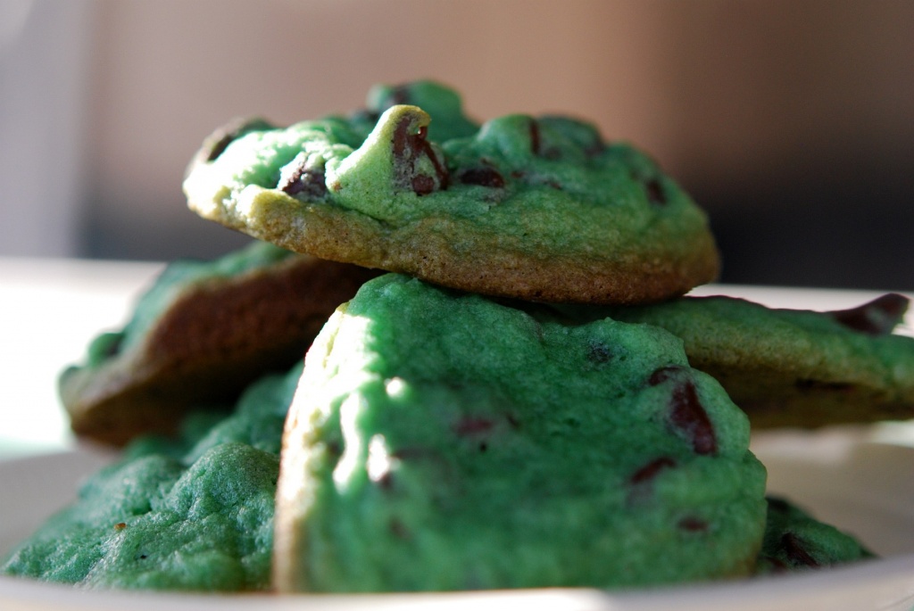 Green Toll House Cookies for St. Patrick's Day by sharonlc