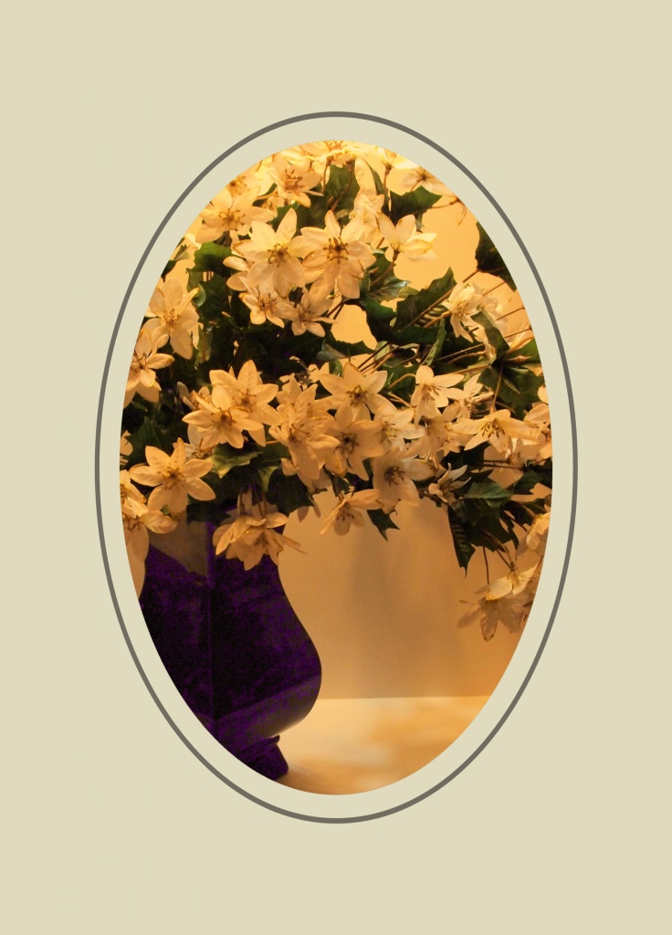 White Flowers - Purple Vase by flygirl