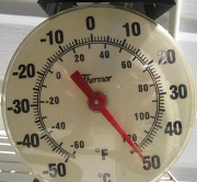 22nd Mar 2011 - HOT!  (this thermometer was sitting in the sun & gathering reflected heat)