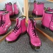 My shiny, new, hot pink DM boots  by dulciknit