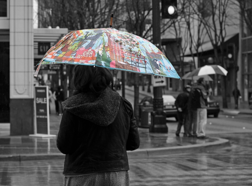A Seattle Umbrella On A Rainy Day! by seattle