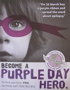 25th Mar 2011 - PURPLE HERO DAY - wear purple for Epilepsy Awareness