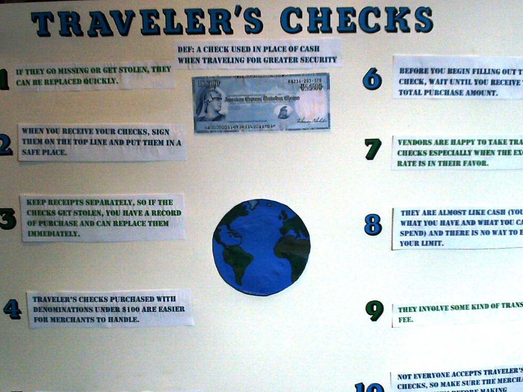 Traveler's Checks Poster 4.2.11 by sfeldphotos