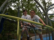20th Apr 2011 - Shayna and I on Climbing Net at Walnut Street Park 4.20.11