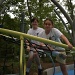 Shayna and I on Climbing Net at Walnut Street Park 4.20.11 by sfeldphotos