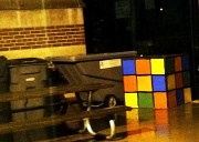 22nd Apr 2011 - Giant Rubix Cube In the Rain