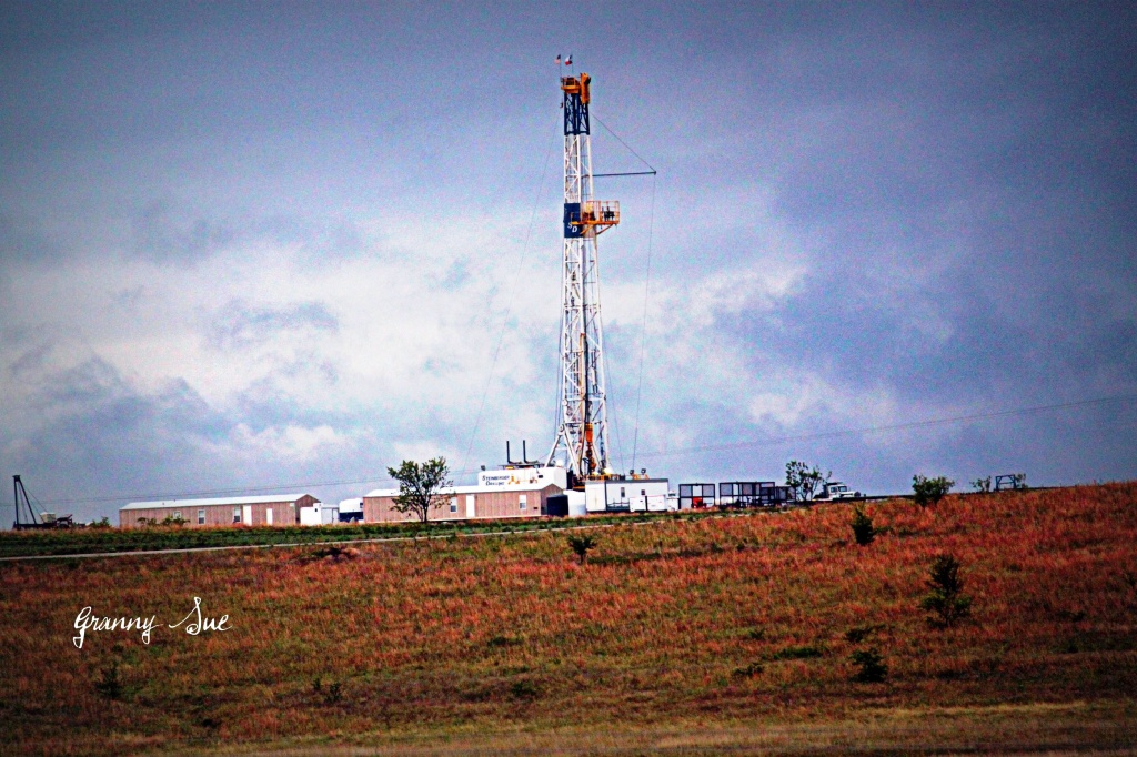 Oil Rig on Top of a Hill by grannysue