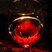 Candle through wine glass by philbacon