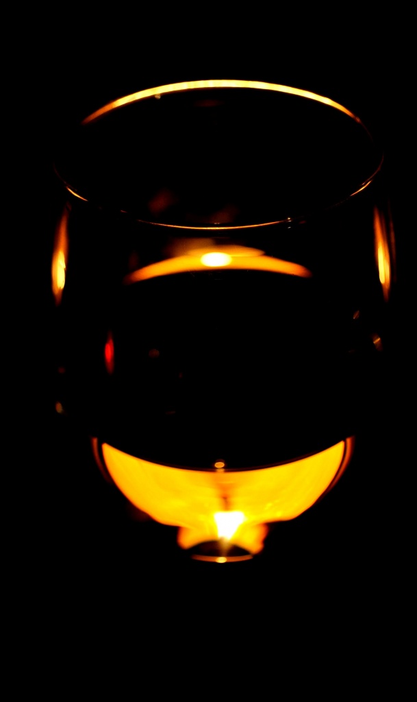 Candle and wine glass by philbacon