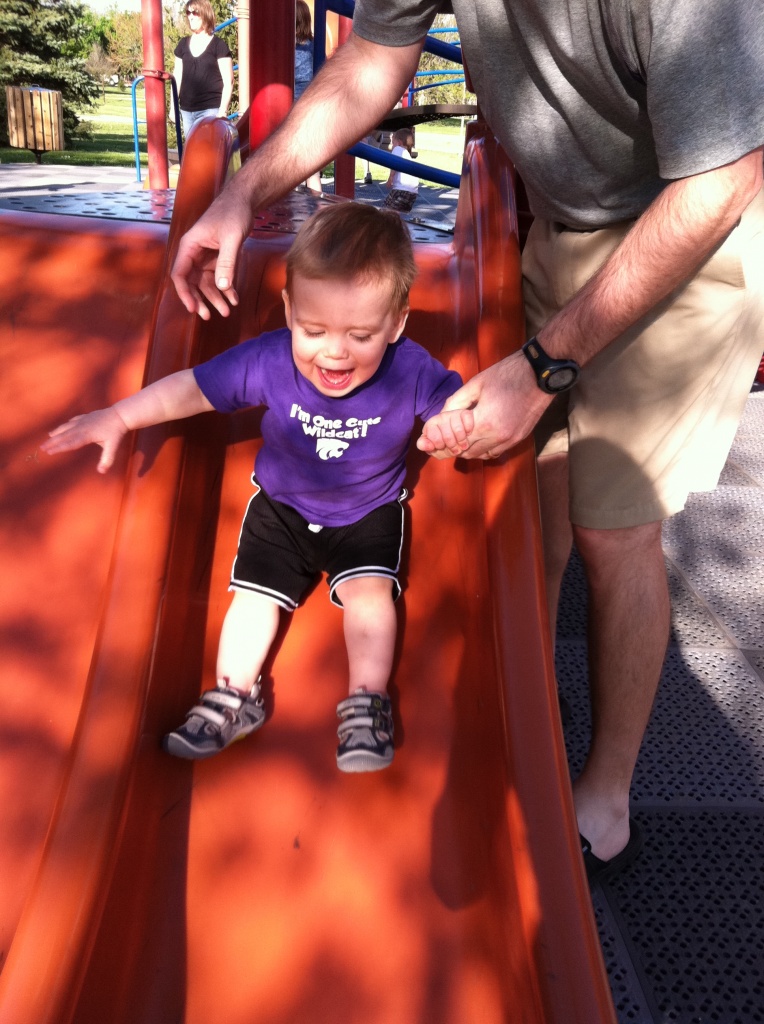 Down the slide! by coachallam
