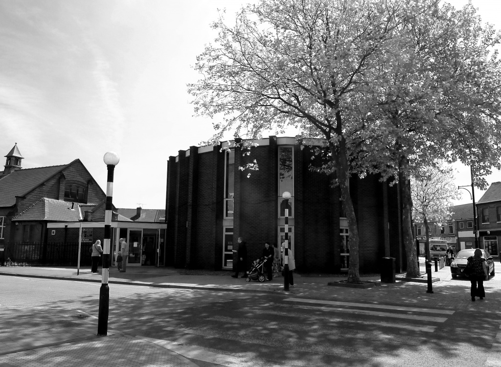 Arnold Methodist Church, Nottingham in Black and White  by phil_howcroft