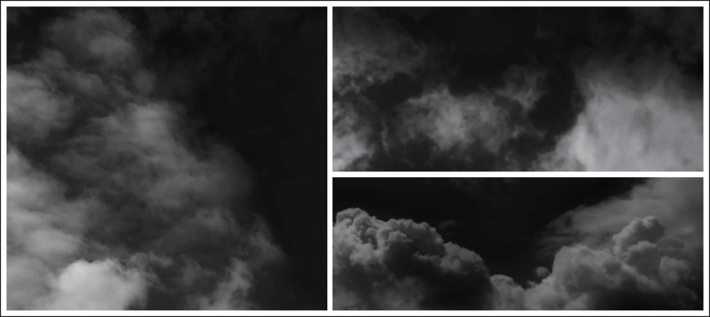 Triptych: clouds in monochrome by manek43509