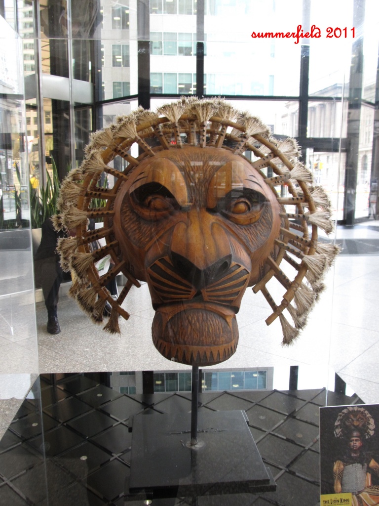 the lion king on display at RBC plaza by summerfield
