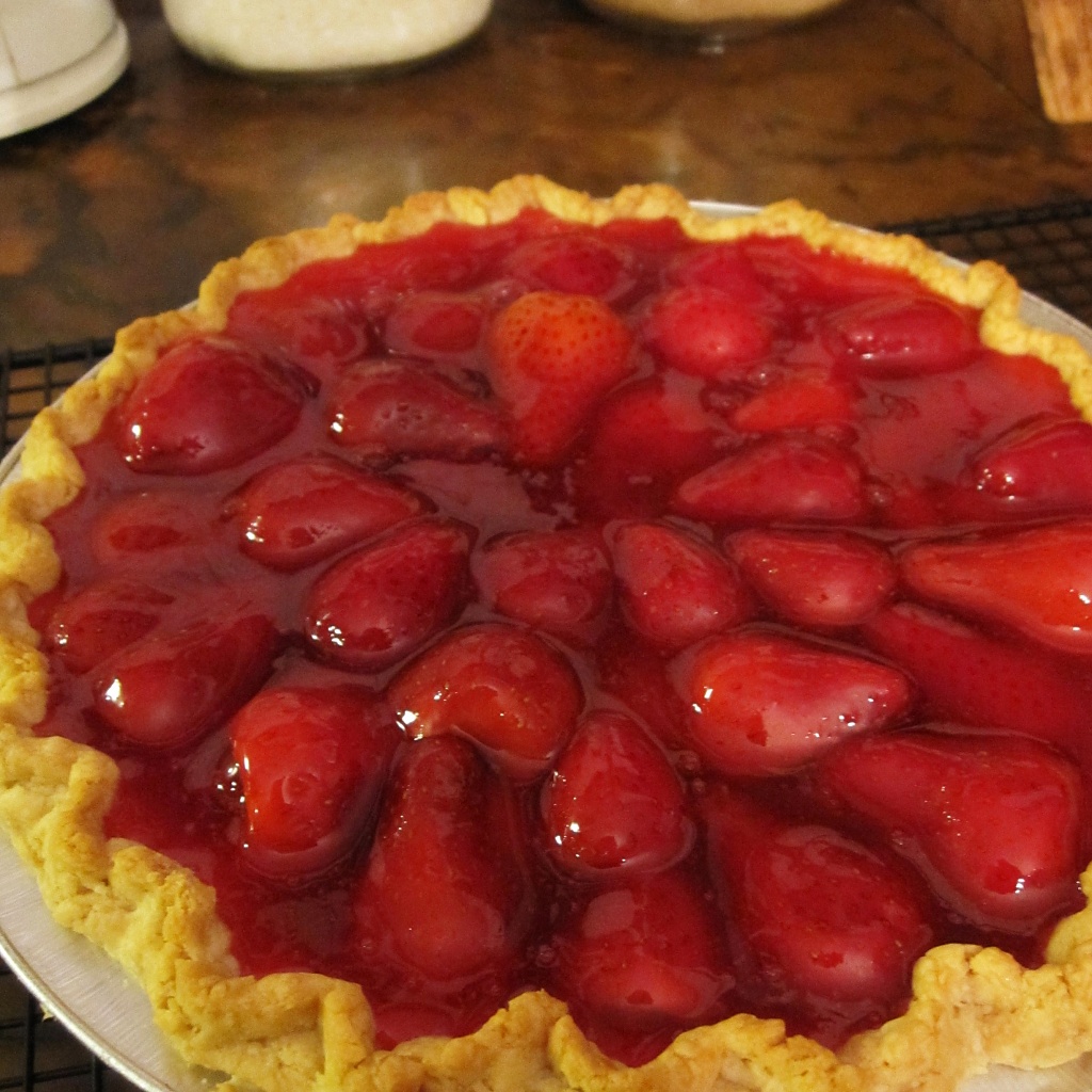 April 3. Homemade strawberry pie by margonaut