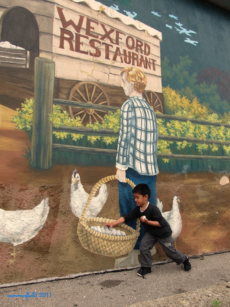 mural #21 - little darren and the egg basket by summerfield