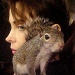 Squirrel on my shoulder by vernabeth