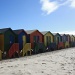 8 bathing boxes at Muizenberg beach by eleanor