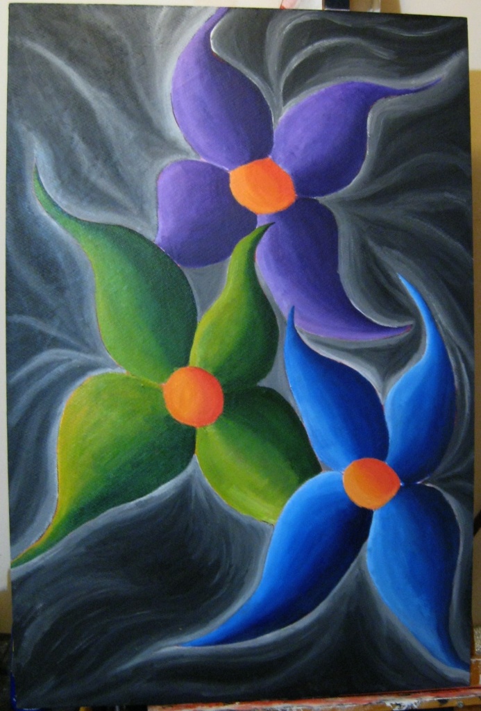 Three Flowers by mozette