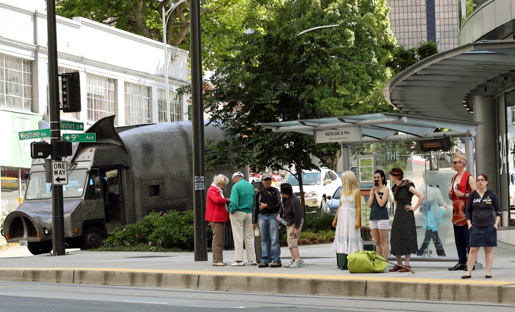 I Spy One Bearded Lady, One Violin Player, One Hunchback Hobo, and One Pig Truck Rounding The Corner... by seattle