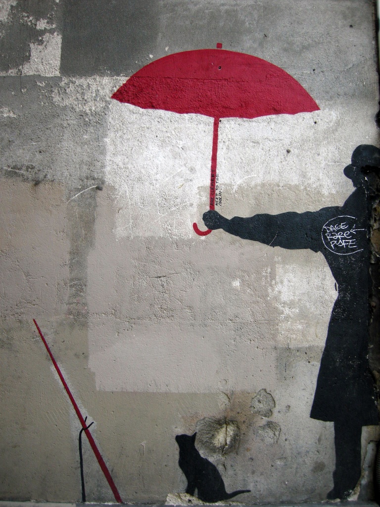 Just for fun: The red umbrella by parisouailleurs