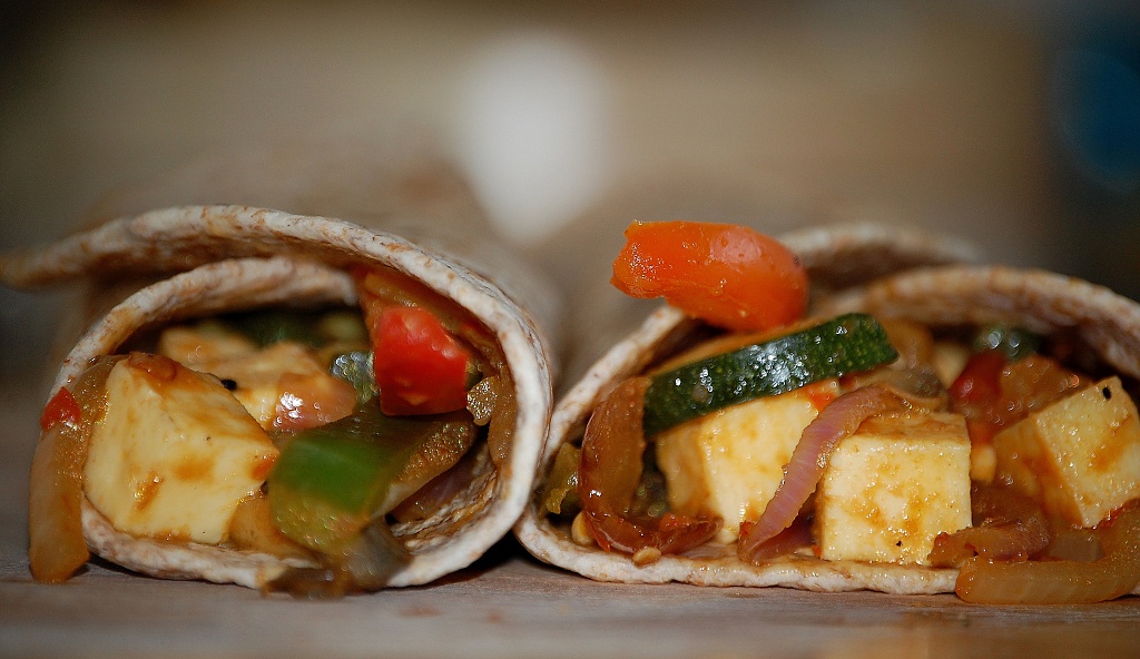 Spicy Paneer Roti Wraps by andycoleborn