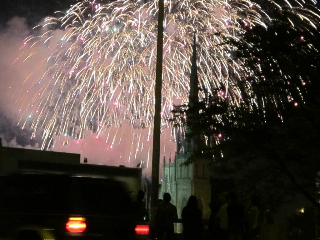 Riverfront fireworks by corktownmum