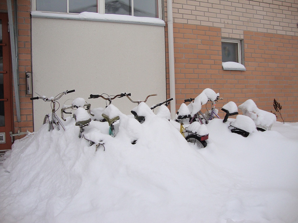 365-DSC00755 Bikes in the snow by annelis