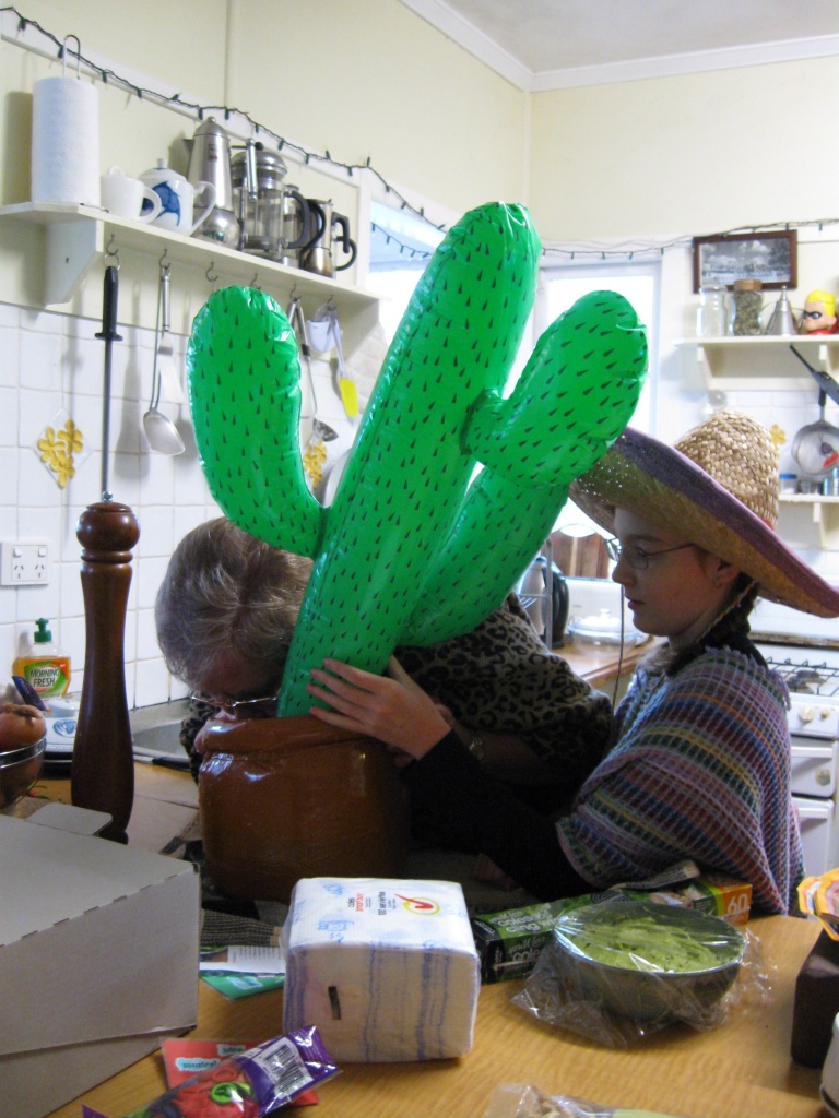 Mum and the Cactus by mozette