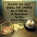 Don't Steal the Linens by cheriseinsocal