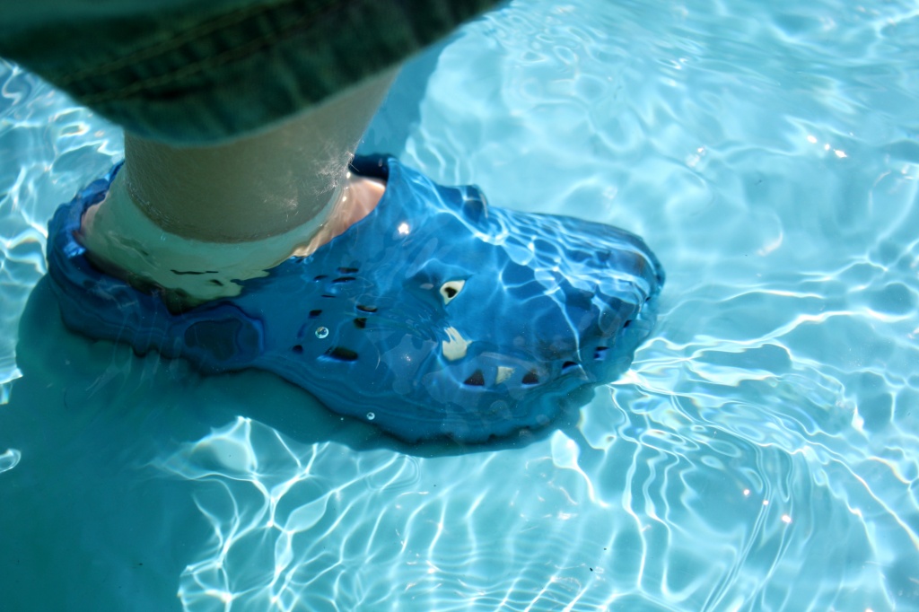 Crocs In The Pool by natsnell