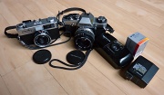 4th Aug 2011 - While De cluttering - I found my 'old film camera collection'