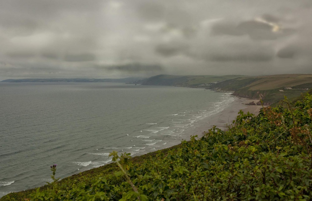 Rain Over Whitsand Bay by netkonnexion
