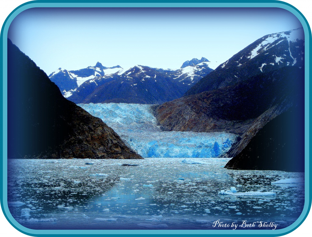 Glaciers at Tracy Arm Fjord near Juneau by vernabeth
