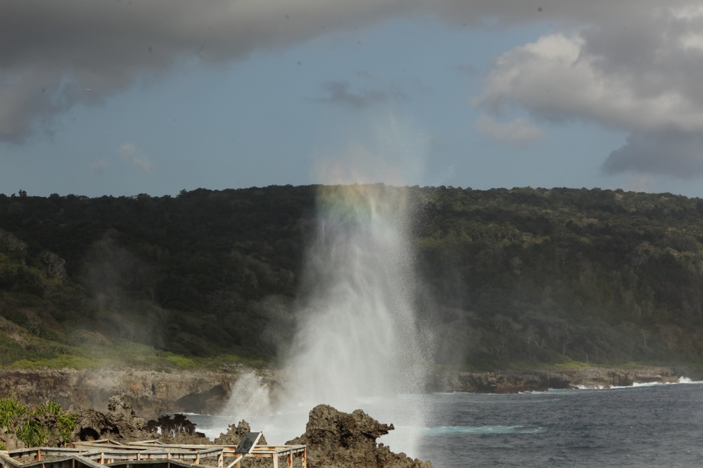 Blowhole plume with a touch of rainbow by lbmcshutter