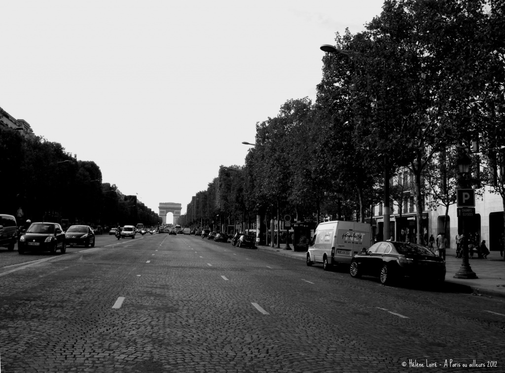 Crossing the Champs Elysees by parisouailleurs