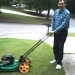 Dad with New Lawn Mower 9.18.11 by sfeldphotos